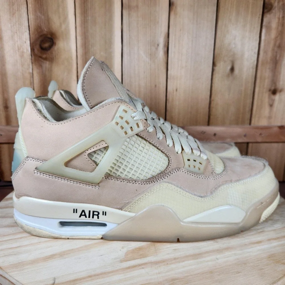 Nike Air Jordan 4 x Off-White‎ Sail CV9388-100 Women's 12.5 / Men's 11 Authentic